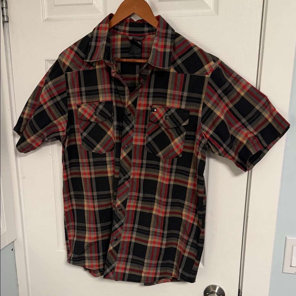 The North Face Men's Casual Plaid Shirt - Red, Black, Tan
